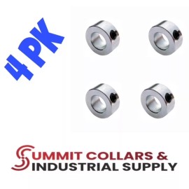 SUMMIT COLLARS 1-3/4" SHAFT (4 PCS) SOLID STEEL ZINC PLATED SET SCREW COLLAR STOP