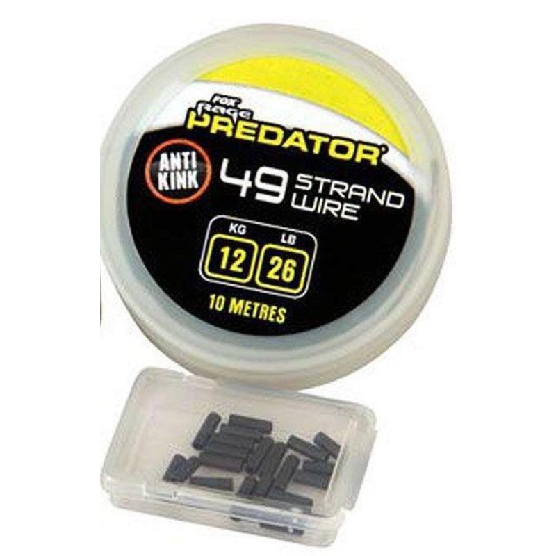 Fox 49 Strand Steel Wire Including Crimps 18kg 10m