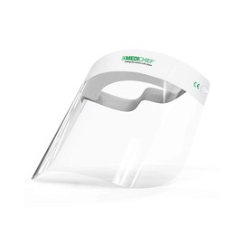 Medichief Premium Face Shield/Face Visor (Pack of 10) | Full Face Protective Visor | Transparent Face Shield With Anti Fog Protection | CE Approved UK Safety Face Shield