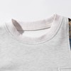 GMOYD Men's Crew Neck Embroidered Casual Long Sleeve Sweatshirt, Hw23592grey