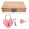 Heart Shape Metal Padlock with Key, Mini Colorful Lock for