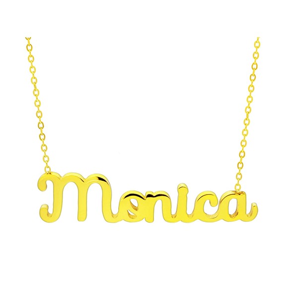 Damen-Halskette mit Namen, Edelstahl, mit Original-Geschenkbox, personalisierter Schmuck für Freunde,