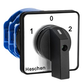 Heschen Universal Rotary Cam Selector Changeover Switch, SZW26-125/D202.2, 660V 125A, ON-OFF-ON 3 Position, 2 Phase, 8 Terminals, CE