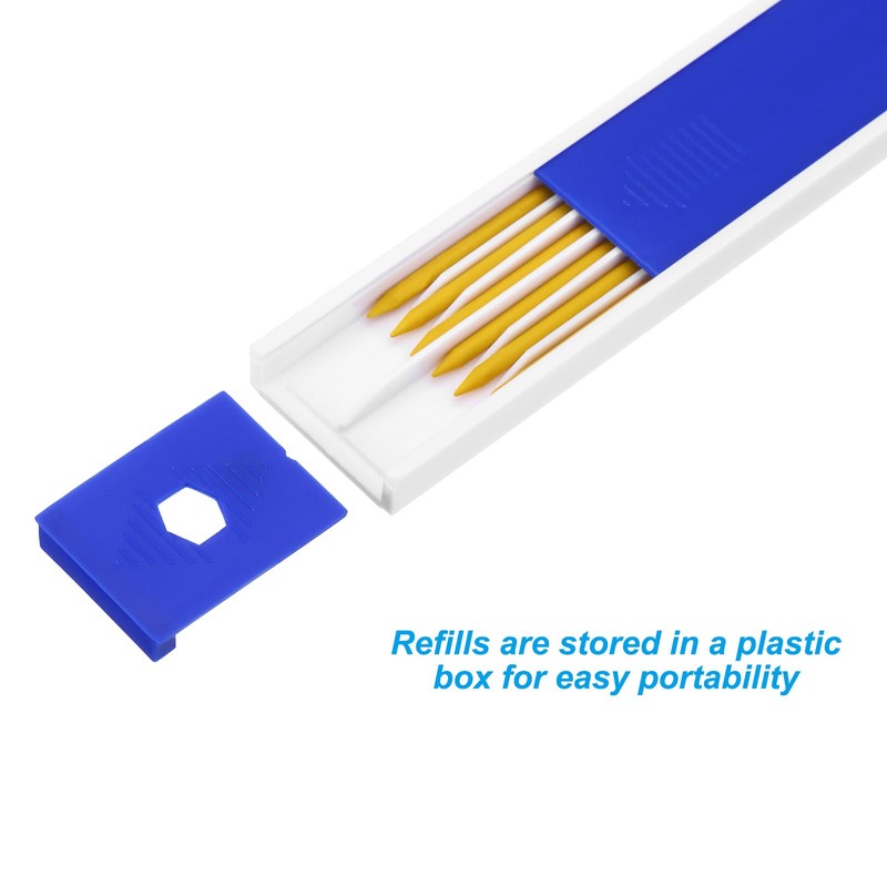 PATIKIL 2.8mm Carpenter Pencil Refills, 4Set/24Pcs Solid Mechanical Construction Pencil