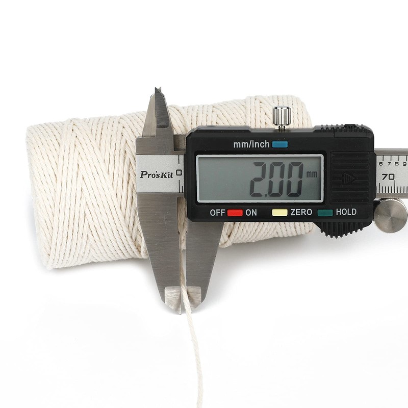 G2PLUS 100M Beige String Twine, 2MM Craft Cotton Thread Durable