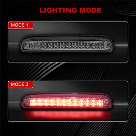 DimFlux LED 3rd Brake Light LED High Mount Stop Light Compatible with 1999-2016 Ford F250/F350/F450/F550 Super Duty 3rd Brake Light Assembly Compatible with 1993-2011 Ford Ranger（Chrome）