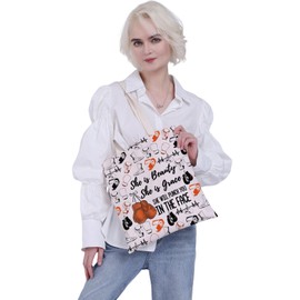 MBMSO Boxing Tote Bag for Boxing Player She is Beauty She is Grace She Will Punch You in the Face Boxing Lovers Shoulder Bag, Boxing Tb, Medium, Shopping Tote Bag