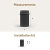 Mega Handles Floor Door Stopper, Black Stopper Quickly Installed Wall