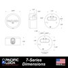 PACLOCK's UCS-7A Padlock, Flat Back Puck w/Tapped Holes, High Performance