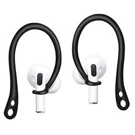 ALXCD Earhooks Compatible with AirPods 4 AirPods Pro, Over-Ear Soft TPU Earhook [Anti Slip][Anti Lost], Designed for AirPods Pro Headphones, for Outdoors, 1 Pair, Black