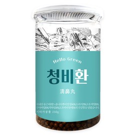 Hello Green Cheongbi-Hwan 250g (pack) (root bark, bellflower root, peppermint leaf, guava leaf, dodder seed, and cocklebur fruit) / 헬로우그린 청비환 250g(통) (유근피 도라지 박하잎 구아바잎 도두씨앗 도꼬마리열매)