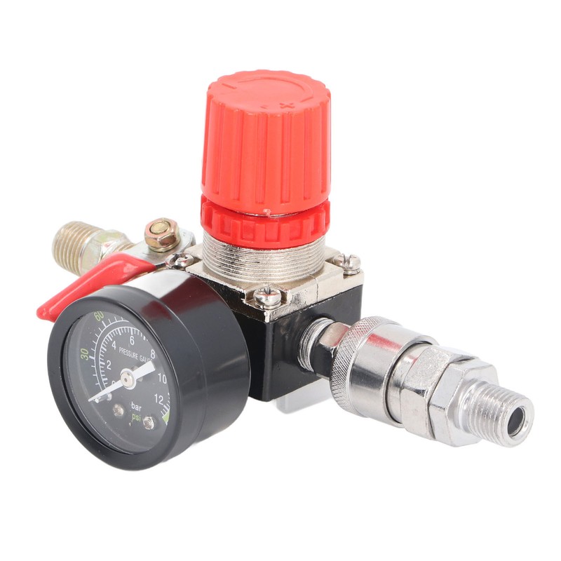 Air Compressor Regulator 0‑180 PSI Pressure Controller 1/4in with Gauge
