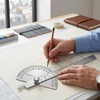 Metal Protractor Miter Angles Finder Machinist Stainless Steel Protractor