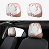 DITXIT Pink White Marble Glitter Universal Car Headrest Cover Soft