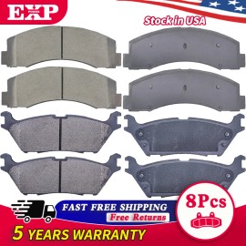 EXPPOWER Front & Rear Ceramic Disc Brake Pads For Ford F-150 Expedition Lincoln Navigator