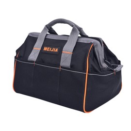 MEIJIA Tool Bags Waterproof Multi-Compartment Pocket Tradesman's Wide Mouth Storage Tool Bag with Adjustable Shoulder Strap Bag,Fit for Home,Workshop,Job Site (13")