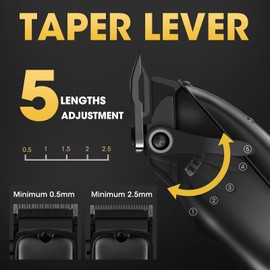 Dumite Dumite 4 in 1 Hair Clippers for Men, Professional T-Blade Trimmer, Electric Foil Shaver, Nose Hair Trimmer, Cordless, LCD Display, Grooming Kit(Black)