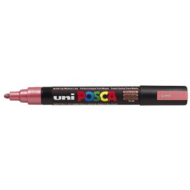 Posca UNI-BALL MARKER PEN PC-5M - METALLIC RED - Single Pen