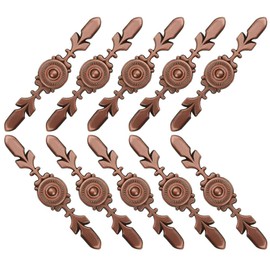 TOVOT 10PCS Copper Drawer Pulls Set 4.7" Vintage Cabinet Drawer Pulls Cabinet Drawer Handles Wardrobe Door Knobs with Screws