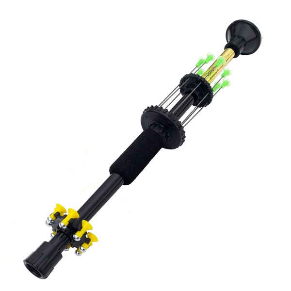 18" .40 Cal Velocity Blowgun Black with 12 Sharp Target Darts and 8 Stunner's by Venom Blowguns Made in USA (Black)