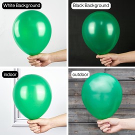 PartyWoo Dark Green Balloons 50 pcs 12 Inch Pearl Hunter Emerald Forest Green Latex Helium Balloons for Graduation Christmas Jungle Safari Baby Shower Birthday Party Decorations Green-Z26