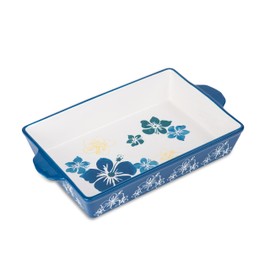Sagoskat Casserole Dish Baking Dish Ceramic Baking Pan, 9x13 Baking Pan, Nonstick Baking Dishes for oven, Blue and white flower pattern Lassagne Pan, Casserole Dishes with handles, for Kitchen