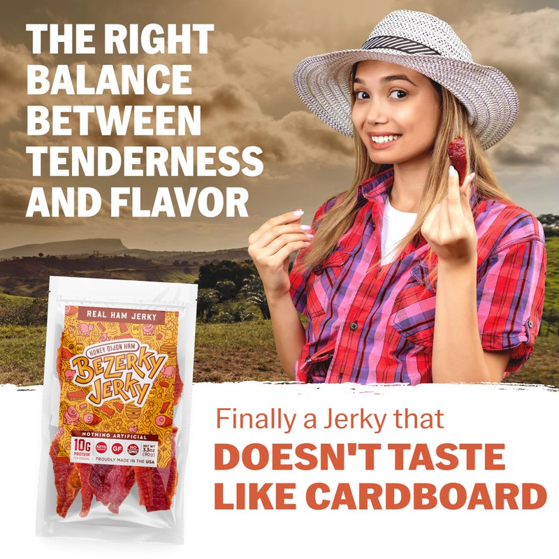 Premium Ham Jerky | Honey Dijon | Camping Food |