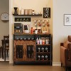 X-cosrack Wine Bar Rack Cabinet with Detachable Wine Rack, Coffee