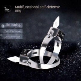 Simple Men's Women's Adjustable Couple Rings Geometric Simple Stainless Steel Rings Ope