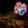 Be Happy Neon Sign, Positive Classroom Decor LED Light for