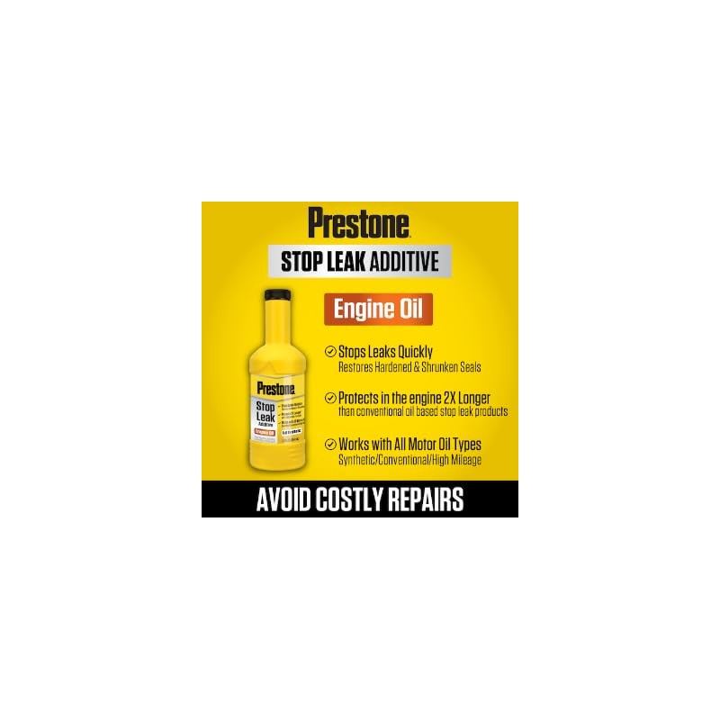 Prestone Stop Leak Additive Engine Oil 12 oz bottle