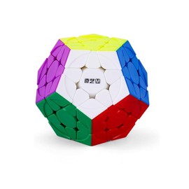XMDCuber QY Toys QiHeng V2 M Megaminx Magnetic Dodecahedron Speed Cube 3x3 Stickerless Pentagonal Magic Cube, 120 Magnets, 33 mm