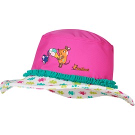 Playshoes Girls' UV Protection Sun Hat Swimming Hat Headwear, the mouse flowers