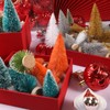 8 Pcs Artificial Mini Christmas Trees, Miniature Pine Trees Sisal