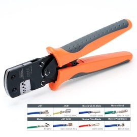 iCrimp IWS-3220M crimping tool for 0.03-0.5mm² ferrules, micro connector pin crimping tool ratchet crimper for D-Sub, open running suits Molex, JST and JAE