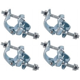 Scaffolding Forged Couplers,Fixed Right Angle Pipe Clamp,Cross Pipe Clamps For 1.65" to 1.9" (42mm to 48mm) OD Tube,4PACK. (Fixed Cross Couplers)