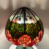 Bieye LS02 Lily Flower Blown Glass Lampshade (White Pink, Opening