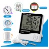 Termómetro Higrómetro Digital Interior Reloj Alarma Htc-2