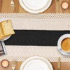 Black Table Runner Boho Table Runner with Tassels 180x30 cm