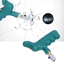 Glass Cutter Tool, Professional 12mm Glass Tile Cutting Tool Kit, with 2 Knife Head Replacement, for Cutting Tile, Glass, Mirror, Ceramic, Etc