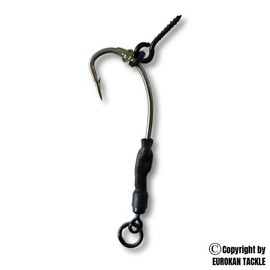 EUROKAN TACKLE 10x Ronnie Rigs Ready Tied – Korda Hooks – Carp Fishing Spinner Rigs UK Made (10 x Medium Screw (popular), Size 6 Barbelss (Medium))