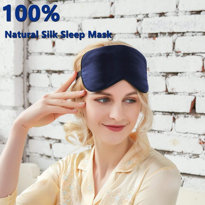 Rayhee Silk Sleep Mask & Blindfold, Soft Eye Mask with