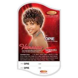 VANESSA Fashion Wigs Short Length Wavy Style with Slim Bang Synthetic Hair Wig - OPIE (SAND)