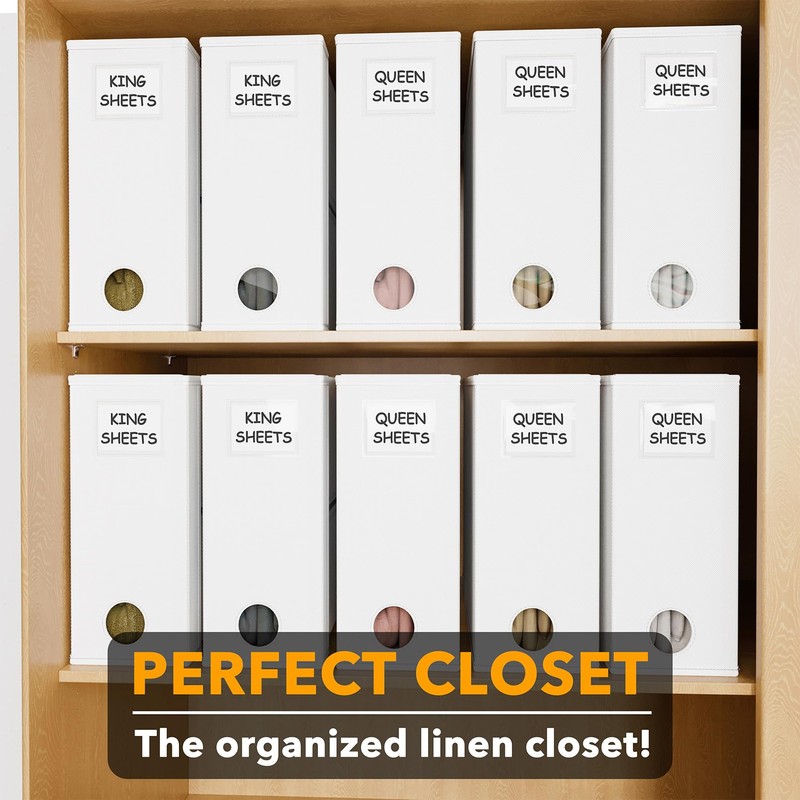 SpaceAid 10 Pack Bed Sheet Organizers and Storage, Foldable Sheet