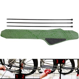 Bicycle Chainstay Protector, Bike Frame Chain Guard Pad Protecting Your Chain High Toughness Moderate Thickness Stable for Mountain Bikes(green)