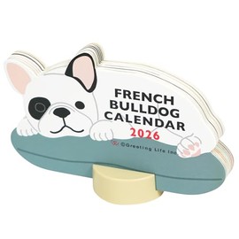 GreetingLife 2026 Calendar Animal Die Cut French Bulldog Desktop C-1713-ET