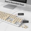 SbocKeeb Full Size Pink Typewriter Keyboard,104-Key Retro Punk Keyboard Round
