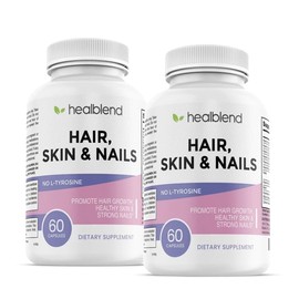healblend Hair Skin and Nails Vitamins for Women with Biotin 5000 mcg, Iron and Manganese | Vegan, Non-GMO | 60 Capsules (2)