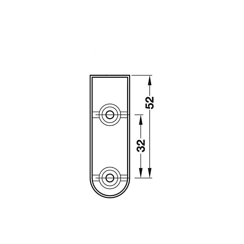 bricoleva.it Closet Rail Bracket, Side Hose Holder Kit for Oval