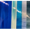 5 sheets - COE 96 Blue Fusible Glass Pack by